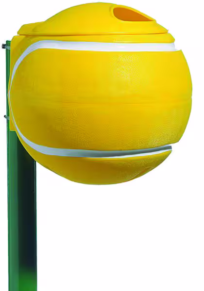 Abfallbehälter-Tennisball