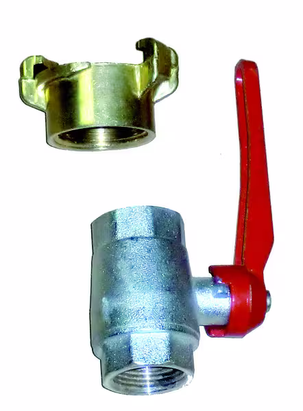 Kugelhahn-Durchlaufventil 1 Zoll