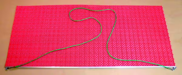 Abziehmatte mit Zugseil